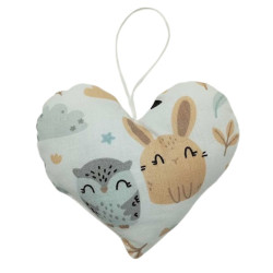 Ozdobné srdíčko béžové