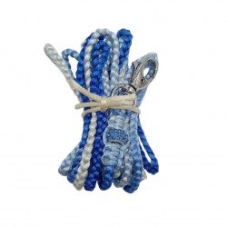 Vodítko splétané bílomodré s korálkem