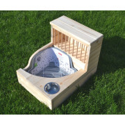 Seník s miskou a prostorem pro rohové WC XL