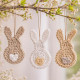 Sada háčkovaných velikonočních ozdob-přírodní barvy