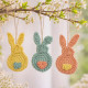Sada háčkovaných velikonočních ozdob - pestrá