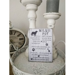 Cedulka malá MILUJI PSY