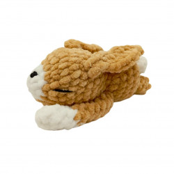 Háčkovaný králíček spící béžový