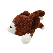 Háčkovaný králíček spící hnědý