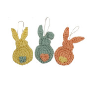 Sada háčkovaných velikonočních ozdob - pestrá