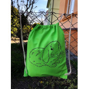 Batůžek zelený "Králíček-beránek"