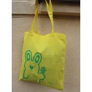 Taška žlutá "Králíček s květinou"