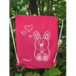 Batůžek růžový "Bunny love"