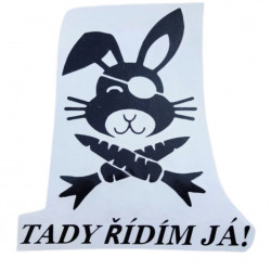 Samolepka např.na auto "králičí pirát"