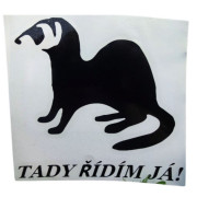 Samolepka např. na auto "fretka šéf"