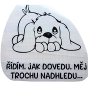 Samolepka např. na auto "pes začátečník"
