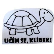 Samolepka např. na auto "želva začátečník"