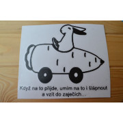 Samolepka např. na auto "závodník"